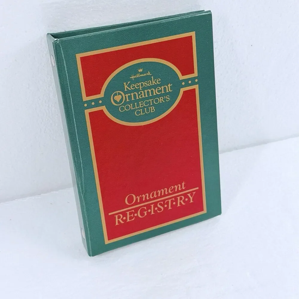 Vintage 1987 Hallmark Keepsake Ornament Collector's Club Registry Binder Book